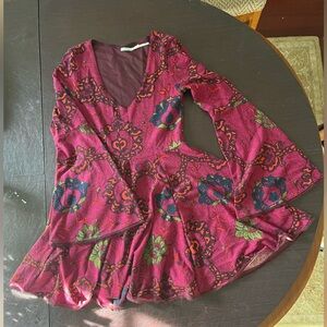 Kimchi Blue Burgundy and Pink Dress